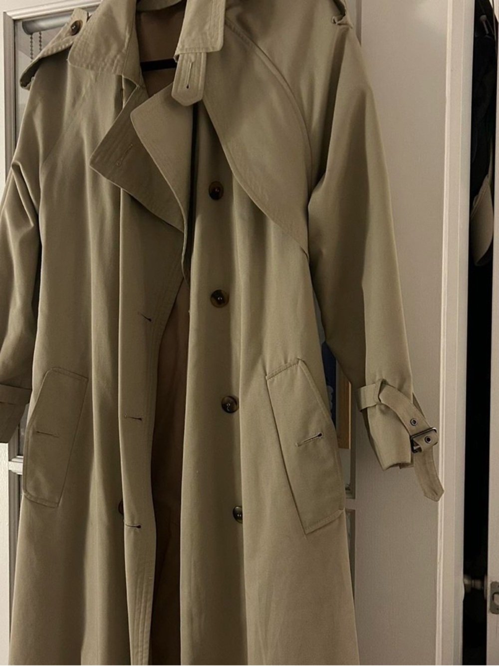 Vintage Olive Tan Trench Coat